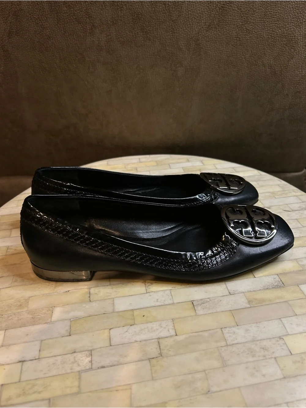 Tory Burch Thea black flats size 8.5